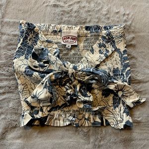 Ron Jon Tie Front Strapless Top